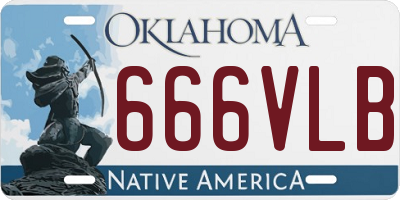 OK license plate 666VLB
