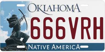OK license plate 666VRH