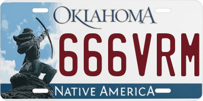 OK license plate 666VRM