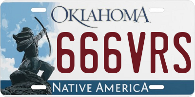 OK license plate 666VRS