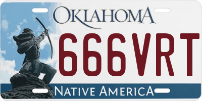 OK license plate 666VRT