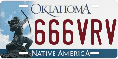OK license plate 666VRV