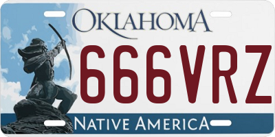 OK license plate 666VRZ