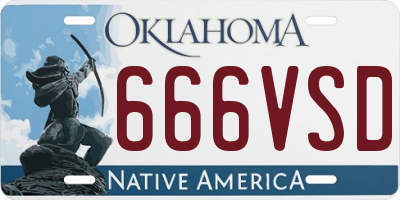 OK license plate 666VSD
