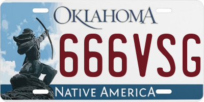 OK license plate 666VSG