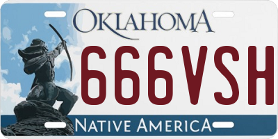 OK license plate 666VSH