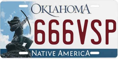 OK license plate 666VSP