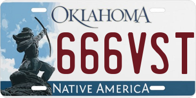 OK license plate 666VST