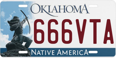 OK license plate 666VTA