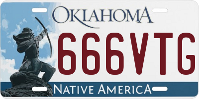 OK license plate 666VTG