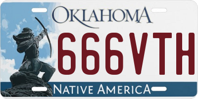 OK license plate 666VTH