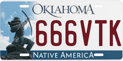 OK license plate 666VTK