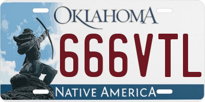 OK license plate 666VTL