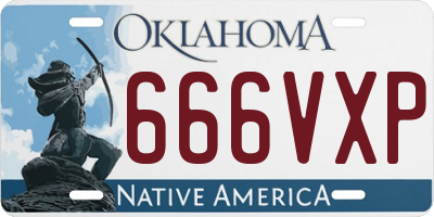 OK license plate 666VXP