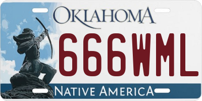 OK license plate 666WML