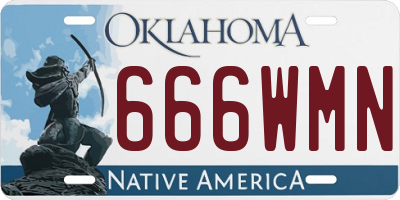 OK license plate 666WMN