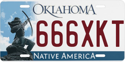 OK license plate 666XKT