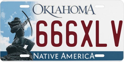 OK license plate 666XLV