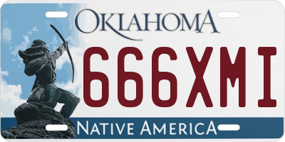 OK license plate 666XMI