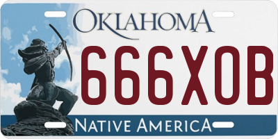 OK license plate 666XOB