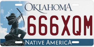 OK license plate 666XQM