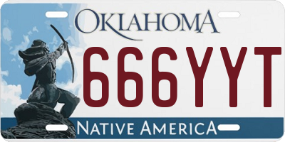 OK license plate 666YYT