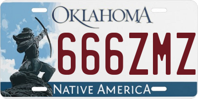 OK license plate 666ZMZ