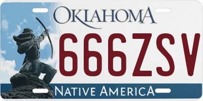 OK license plate 666ZSV