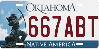 OK license plate 667ABT