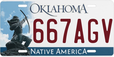 OK license plate 667AGV