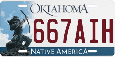 OK license plate 667AIH