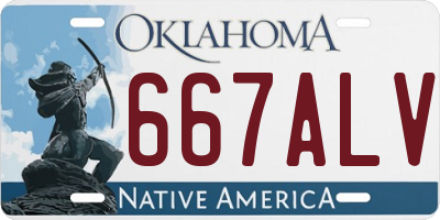OK license plate 667ALV