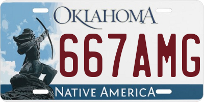 OK license plate 667AMG