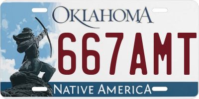 OK license plate 667AMT
