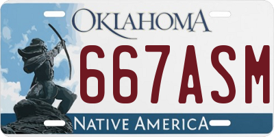 OK license plate 667ASM
