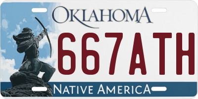 OK license plate 667ATH