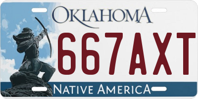 OK license plate 667AXT