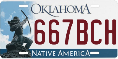 OK license plate 667BCH