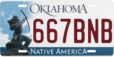 OK license plate 667BNB