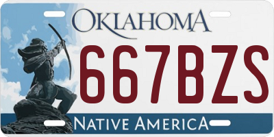 OK license plate 667BZS