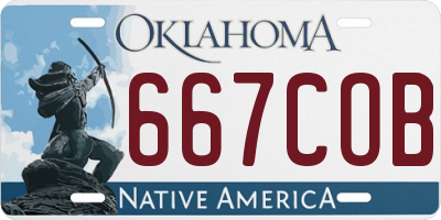 OK license plate 667COB