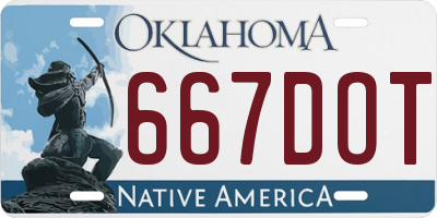 OK license plate 667DOT