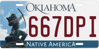 OK license plate 667DPI