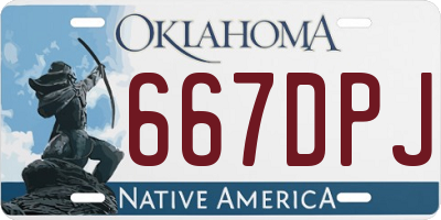OK license plate 667DPJ