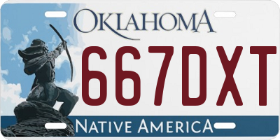 OK license plate 667DXT