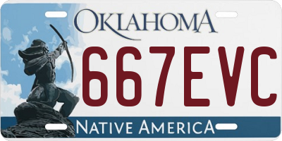 OK license plate 667EVC