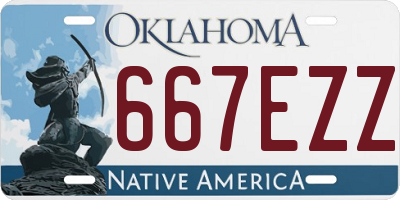 OK license plate 667EZZ