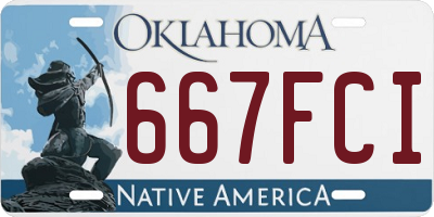 OK license plate 667FCI