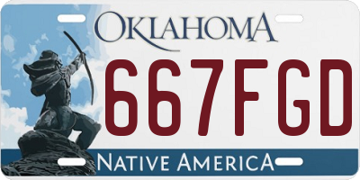 OK license plate 667FGD