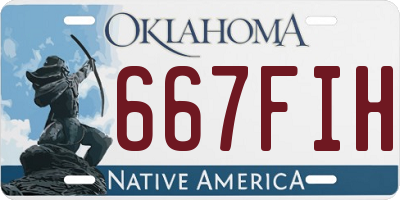 OK license plate 667FIH
